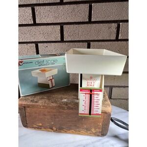 Sterling Diet Scale with Food Tray Vintage 1970s Kitchen Retro Avacado Green